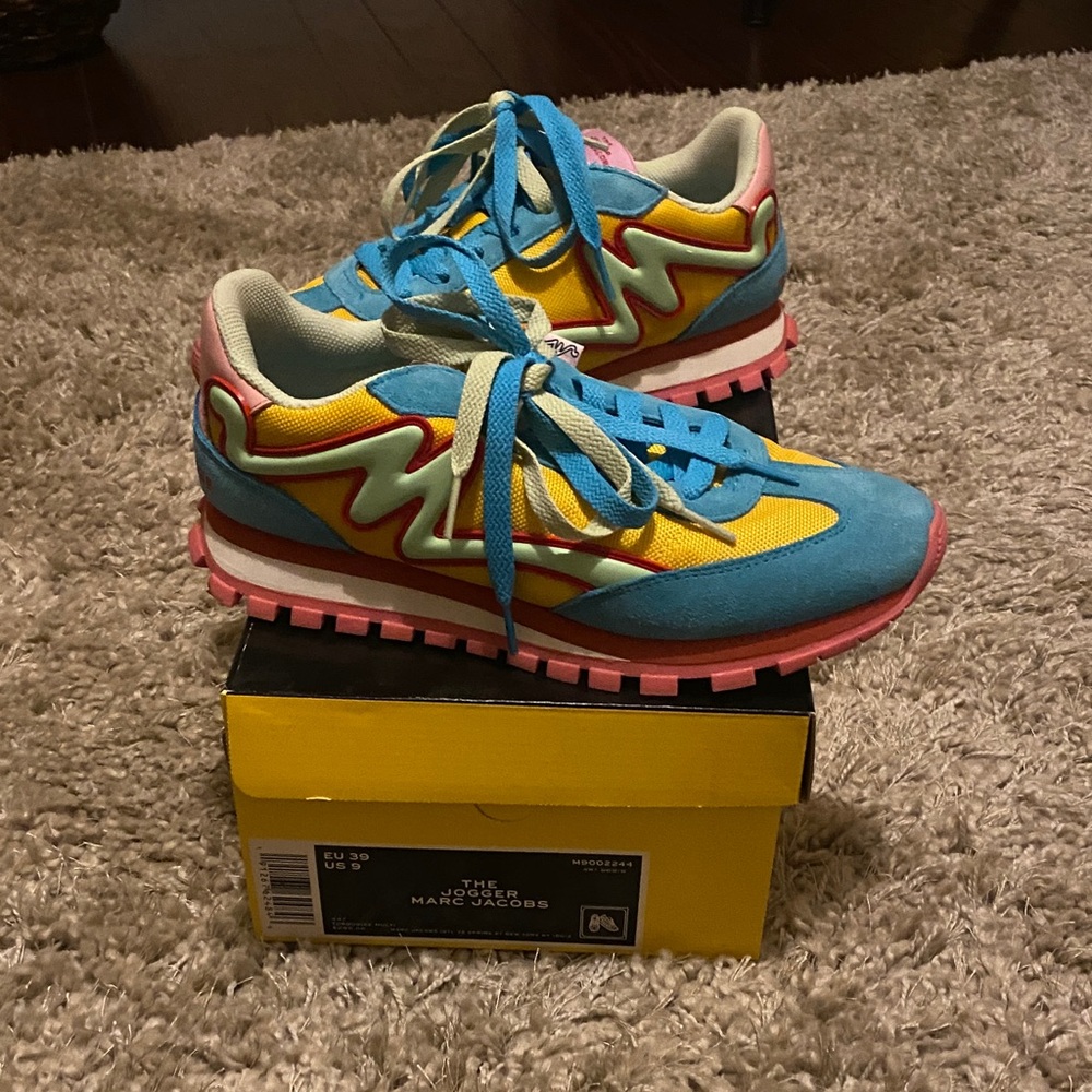 Marc Jacobs Blue and Yellow Sneakers